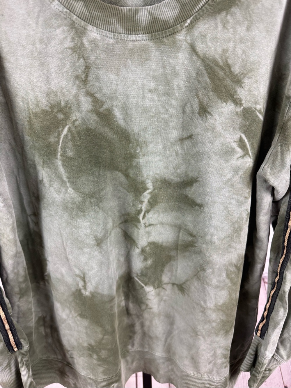 Johnny Was Calme Carsyn Hi Lo Green Tie Dye Tunic Sweatshirt Size Medium - Picture 4 of 9